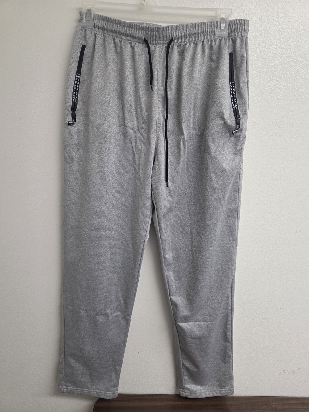 Source Unknown Light Gray Men's Performance Joggers with Black Accents (0732)